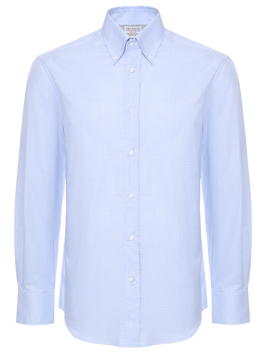 Рубашка Slim Fit хлопковая BRUNELLO CUCINELLI