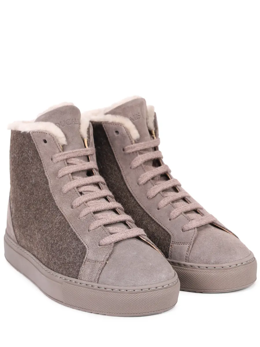 Кеды комбинированные на меху DOUCAL`S DD8824ERICPM724SM39 Бежевый  Фото 2