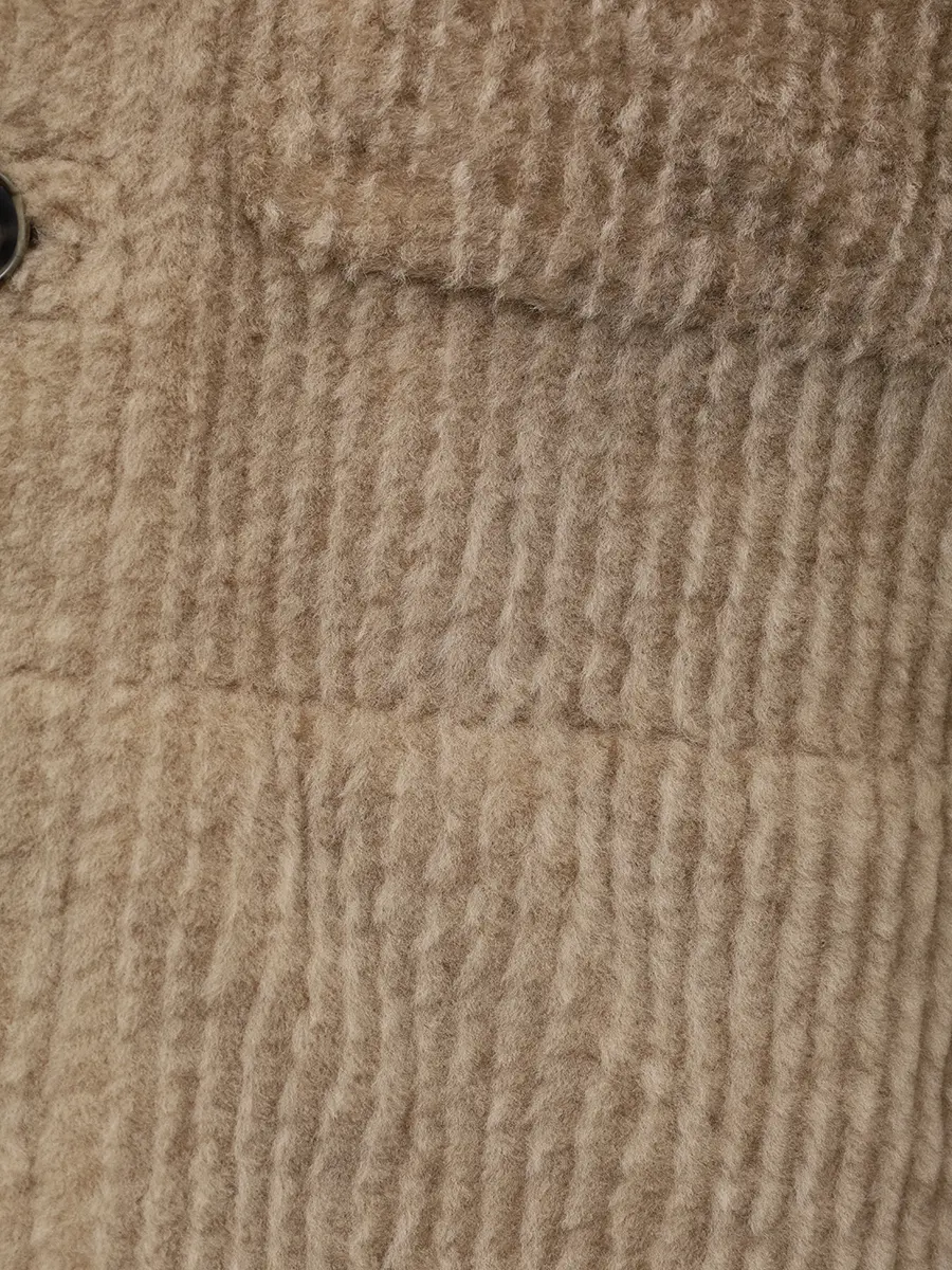 Куртка из овчины YVES SALOMON 26W26WHV60275MECO Бежевый  Фото 6