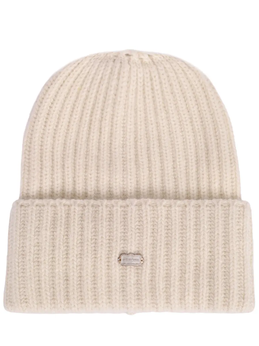 Шапка из кашемира и шерсти альпака AGNONA MK10040U-1Q030NU-N05 Белый 