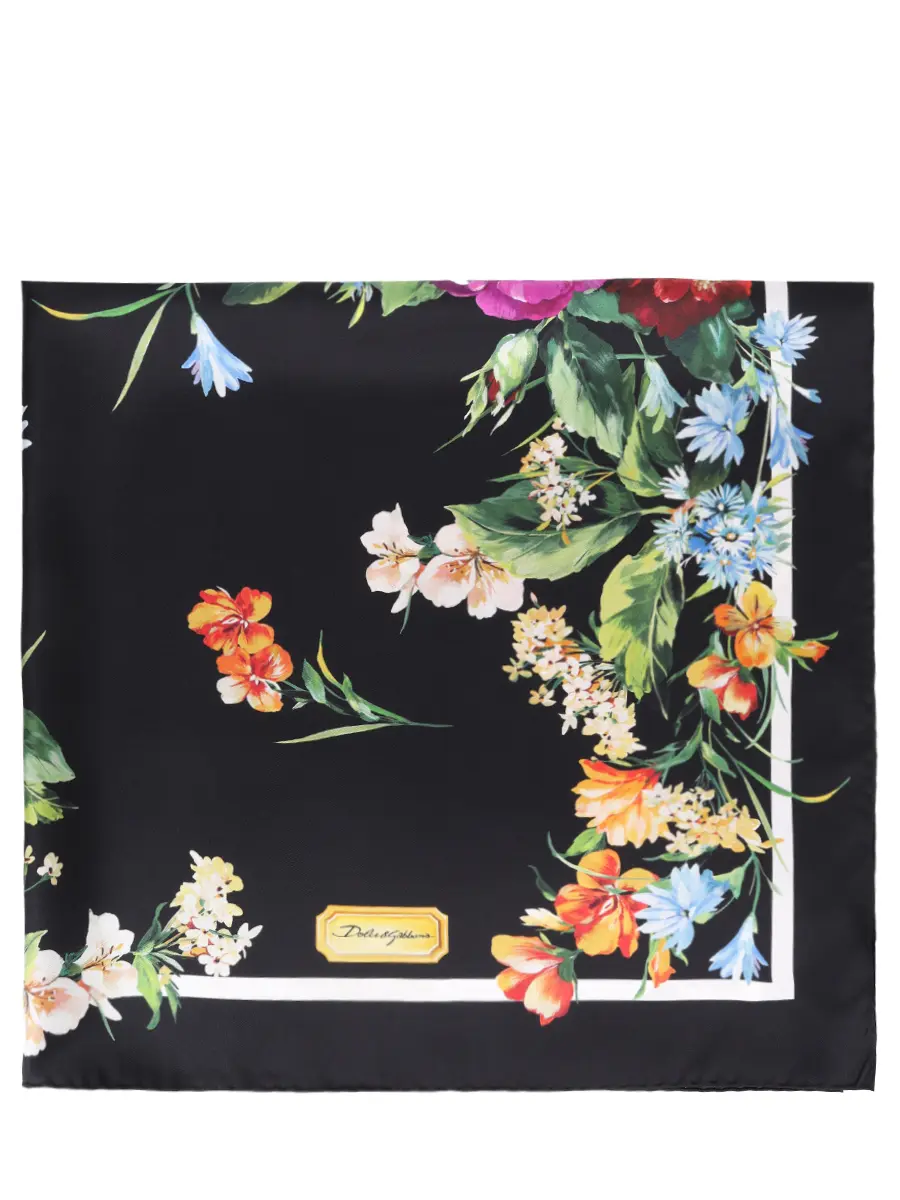 

Платок шелковый, Черный, FN090R GDC7C HH5PC