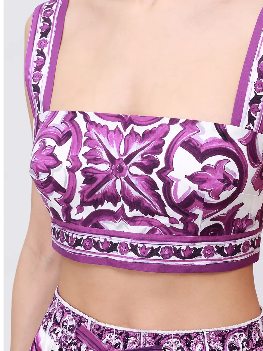 Топ хлопковый DOLCE & GABBANA F7U70T HH5EN IP3TN Мультиколор  Фото 5