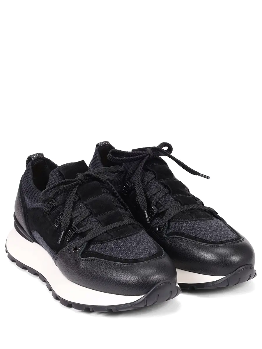 Кроссовки комбинированные на байке DOUCAL`S DD8730WHITPX801NN00 Черный  Фото 2