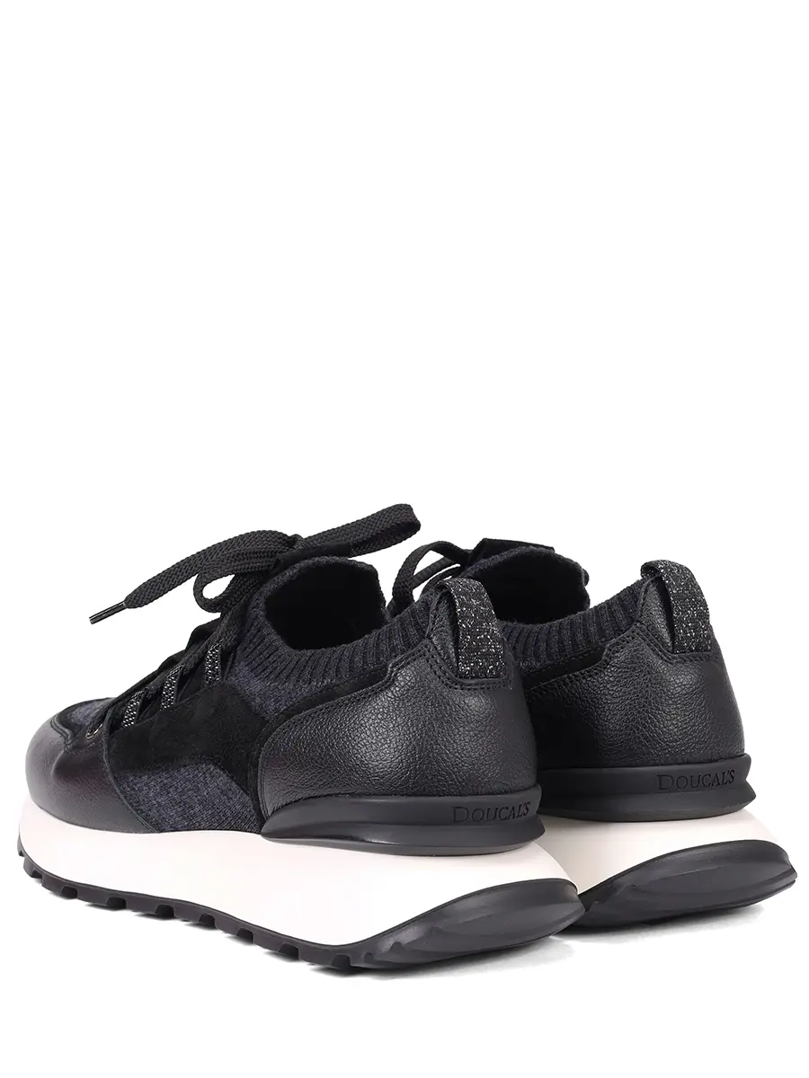 Кроссовки комбинированные на байке DOUCAL`S DD8730WHITPX801NN00 Черный  Фото 4