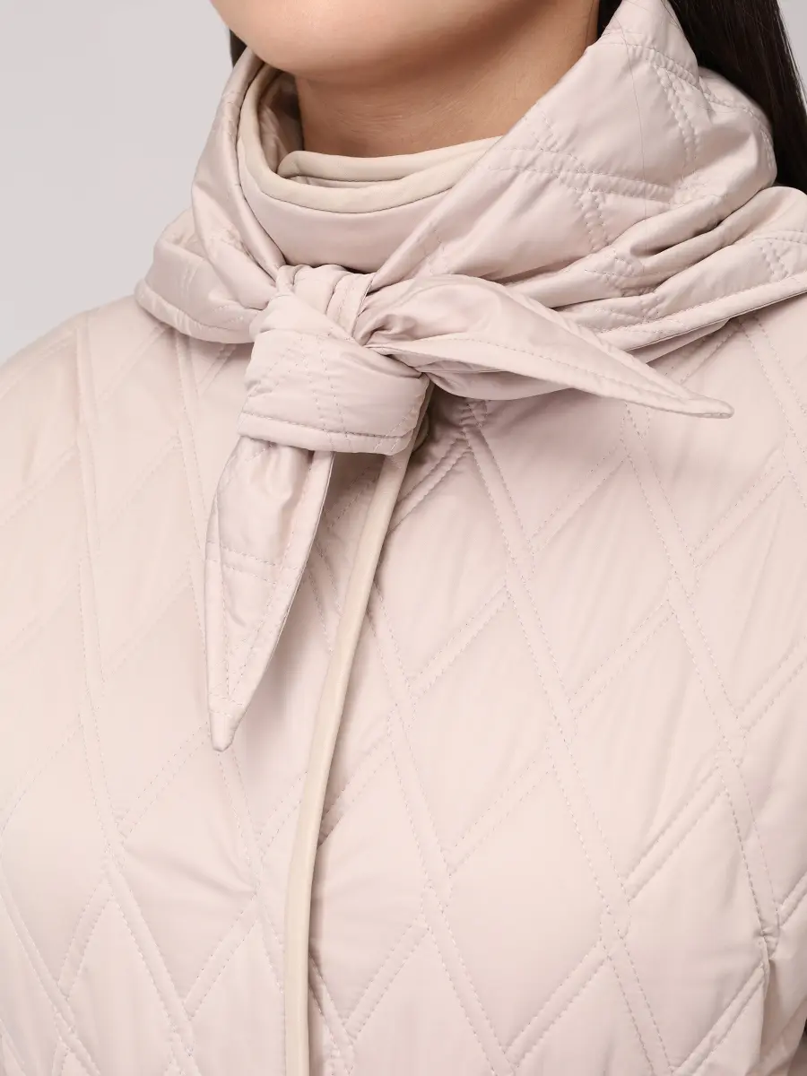 Плащ стеганый AGNONA TH1005U-U6024U-N06 Бежевый  Фото 5