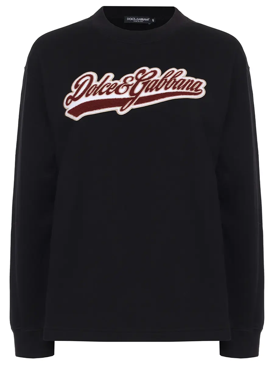 Толстовка хлопковая DOLCE & GABBANA F9S50Z GDDAI N0000 Черный 