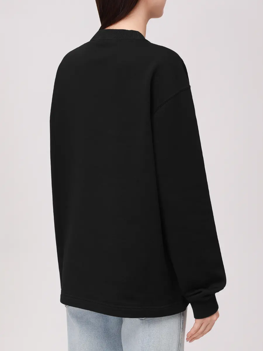 Толстовка хлопковая DOLCE & GABBANA F9S50Z GDDAI N0000 Черный  Фото 3