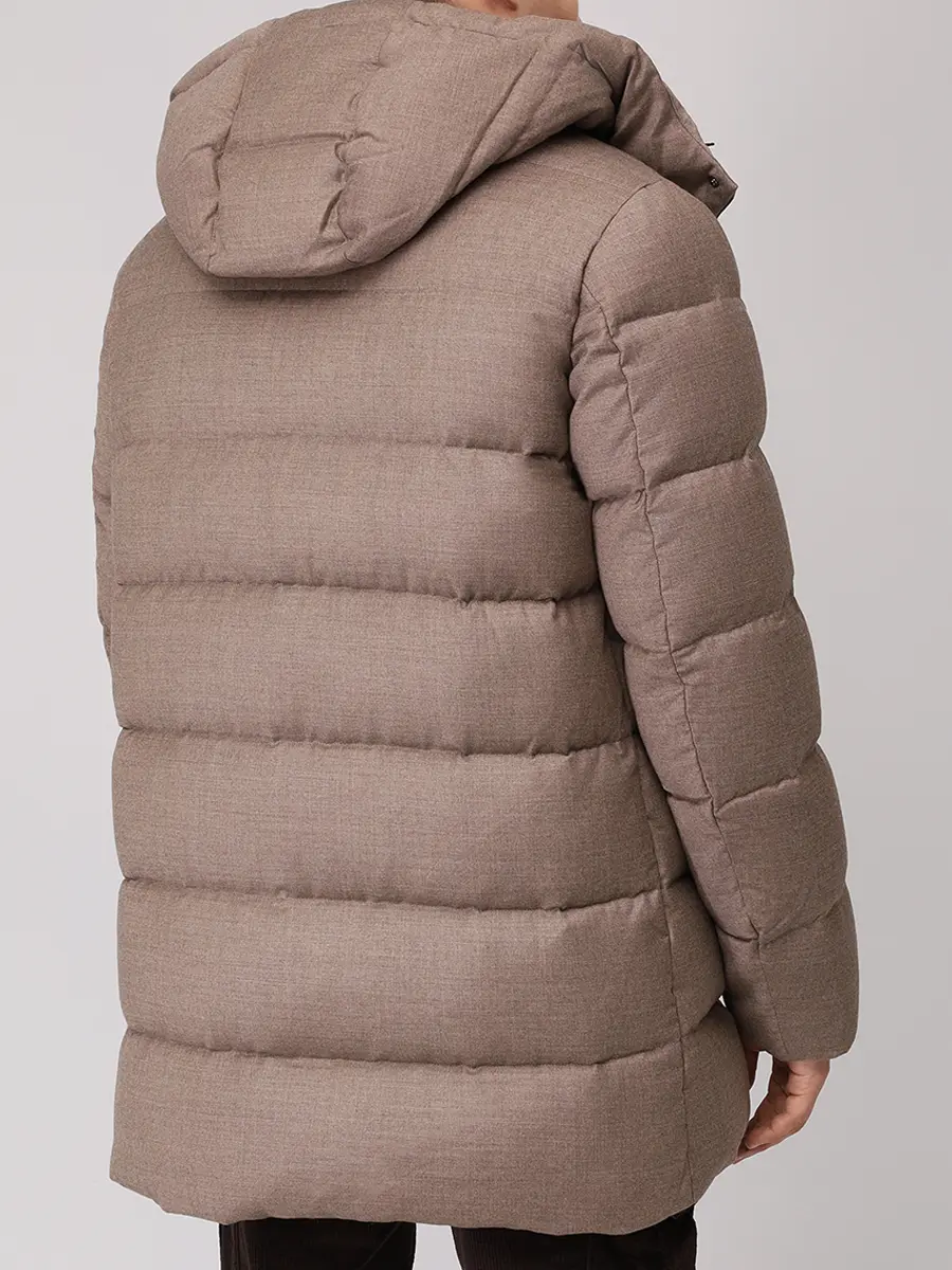 Пуховик стеганый HETREGO 8P422 F 25W016 TRM PAW Коричневый  Фото 3