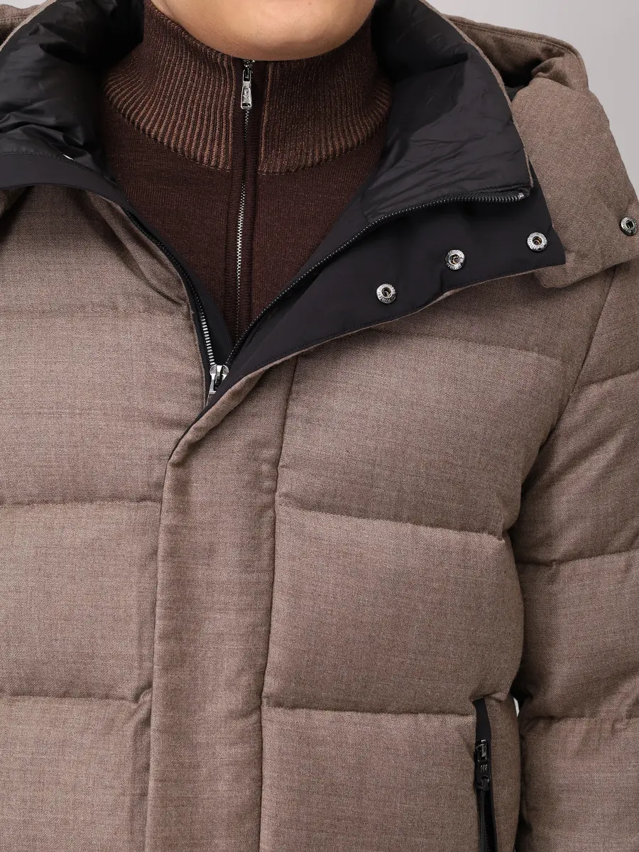 Пуховик стеганый HETREGO 8P422 F 25W016 TRM PAW Коричневый  Фото 5