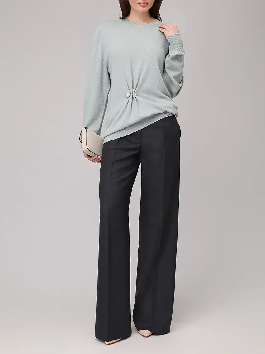 Джемпер кашемировый ALBERTA FERRETTI A093366050405 Мятный  Фото 2