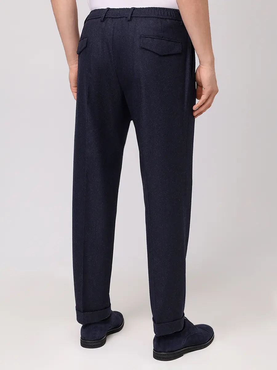 Брюки шерстяные BARBA NAPOLI BU 3505/00097/51025/0090 Темно- Синий  Фото 3