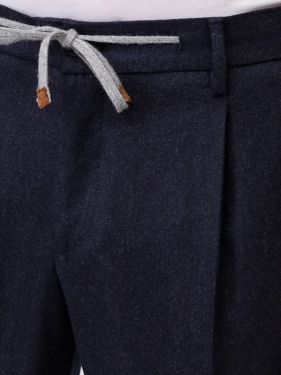 Брюки шерстяные BARBA NAPOLI BU 3505/00097/51025/0090 Темно- Синий  Фото 5