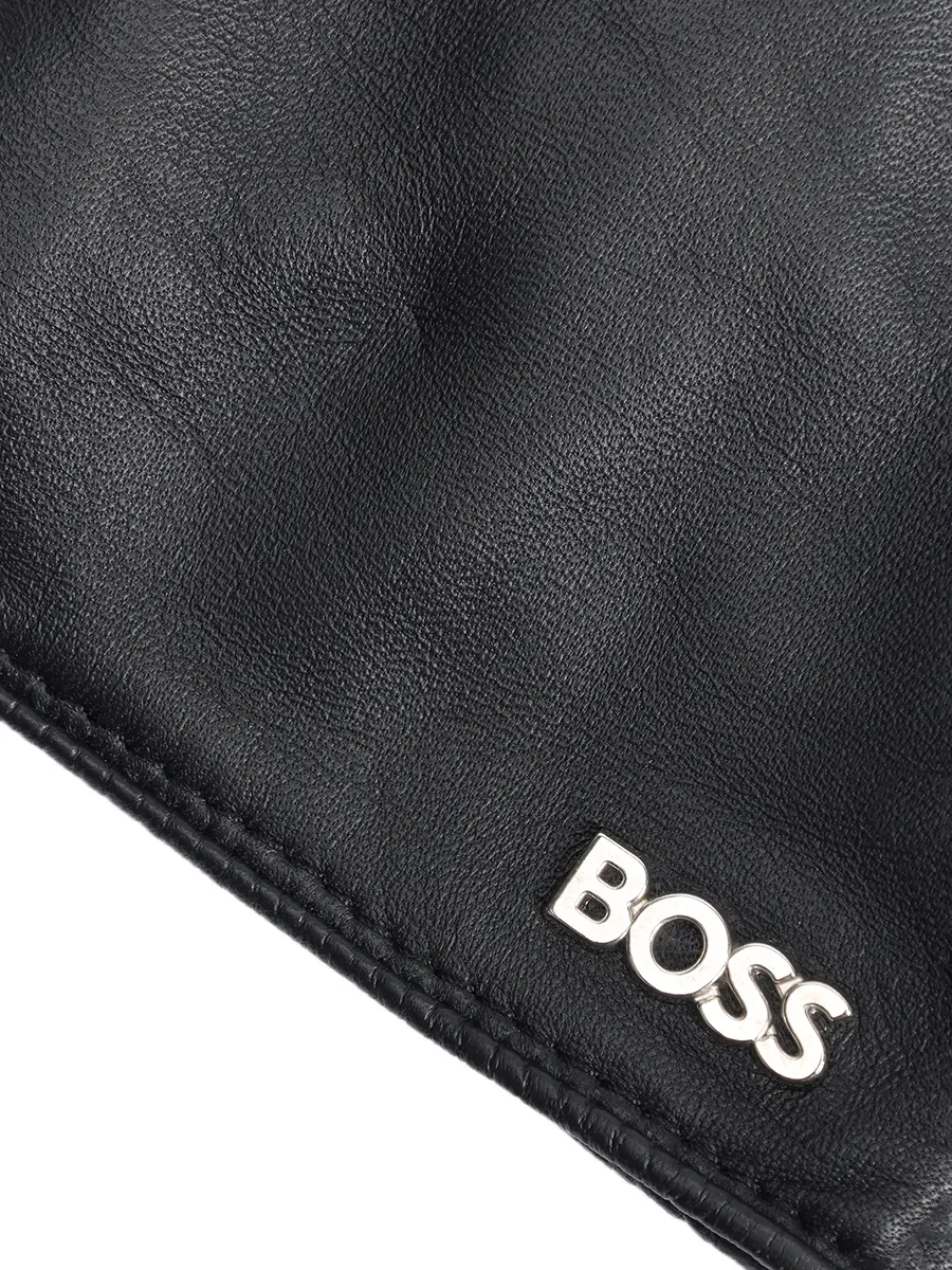 Перчатки кожаные BOSS 50526613/001 Черный  Фото 3