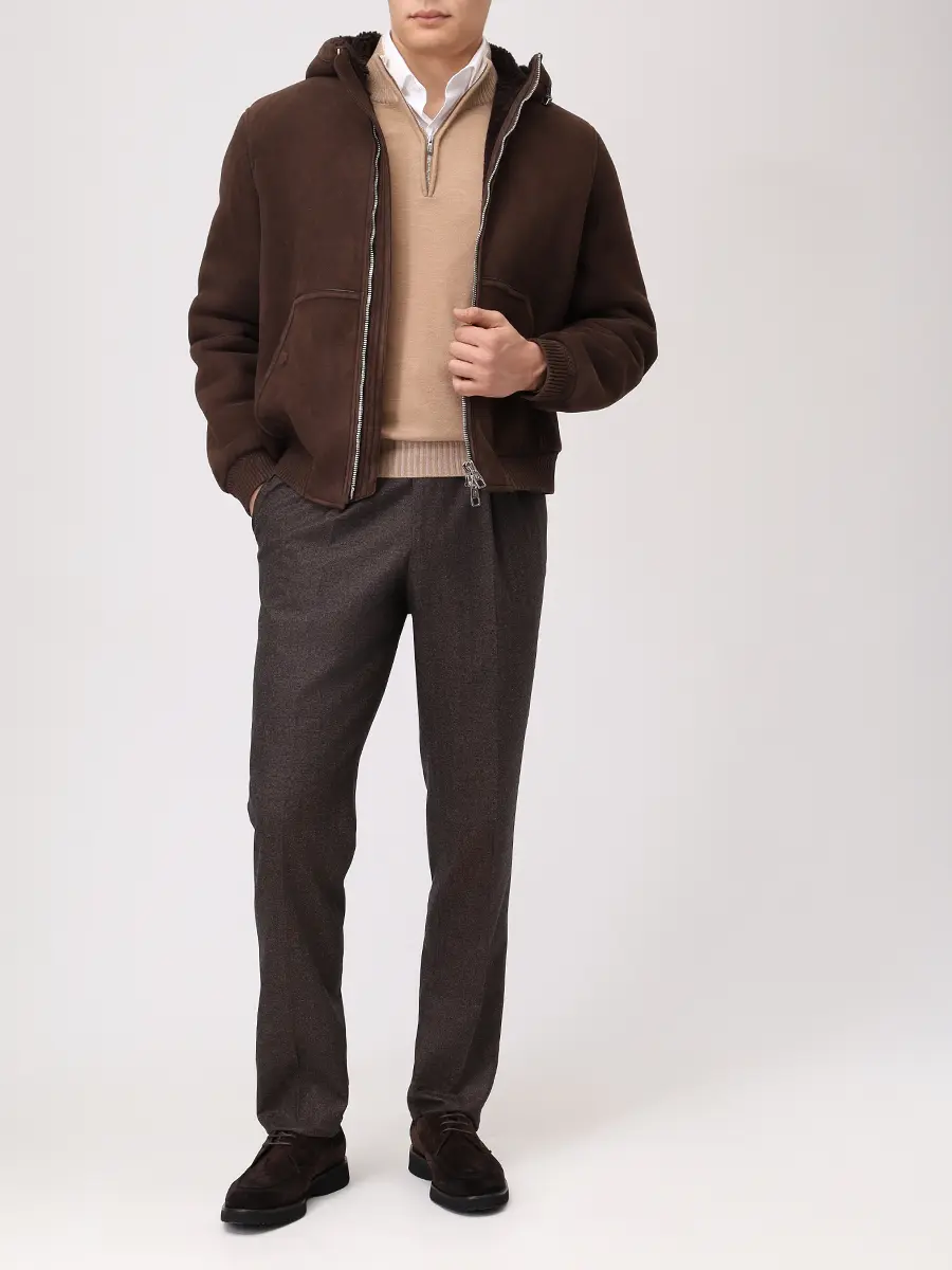 

Брюки шерстяные, Коричневый, 0578P/ 13