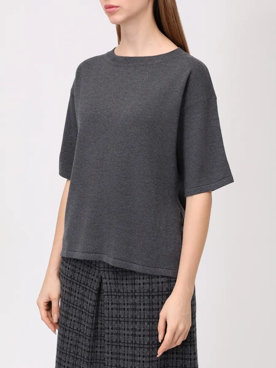 Футболка шелковая FREE AGE W26.JM034.6030.991 Темно- Серый  Фото 4