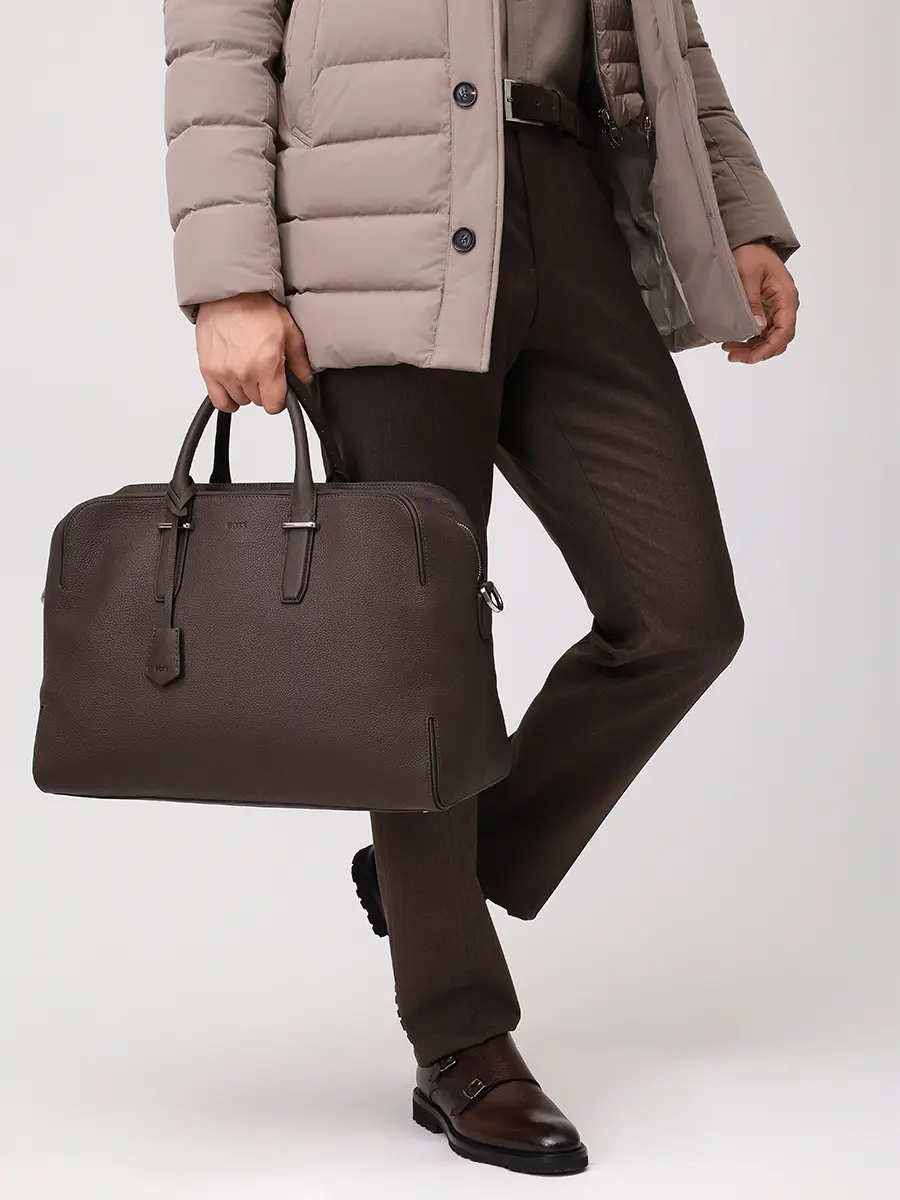 Сумка кожаная BOSS 50548231/201 Коричневый  Фото 2