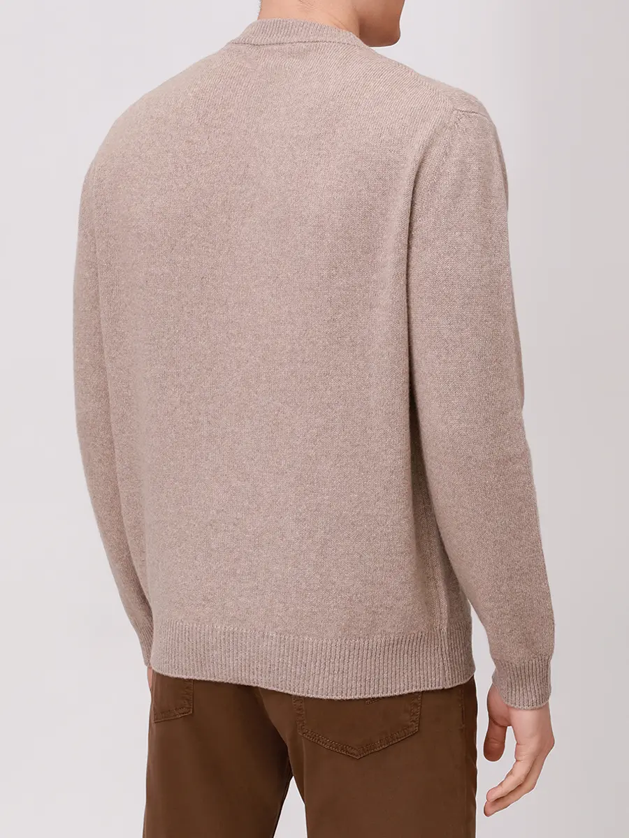 Джемпер кашемировый DANIELE FIESOLI 3370/37CORDA Бежевый  Фото 3