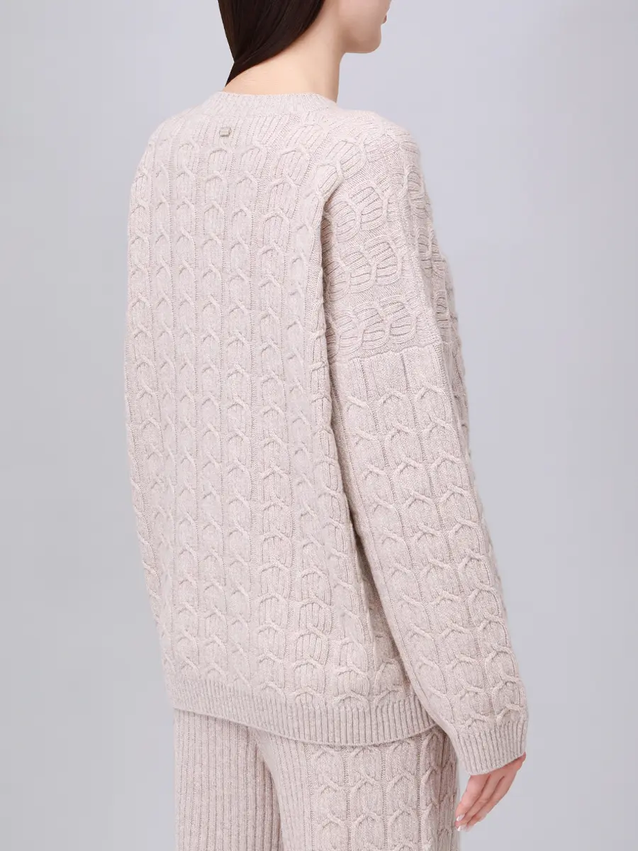 Джемпер кашемировый AGNONA K110138U-6K080NU-N20 Бежевый  Фото 3