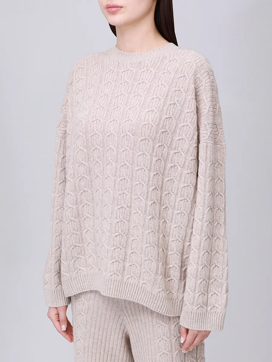 Джемпер кашемировый AGNONA K110138U-6K080NU-N20 Бежевый  Фото 4