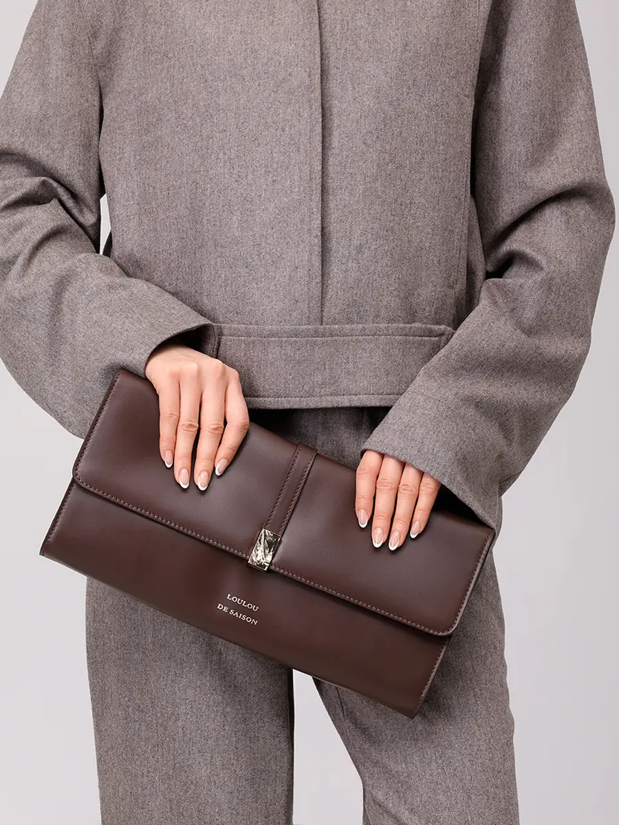Клатч кожаный Elmer LOULOU DE SAISON ELMER Коричневый  Фото 2