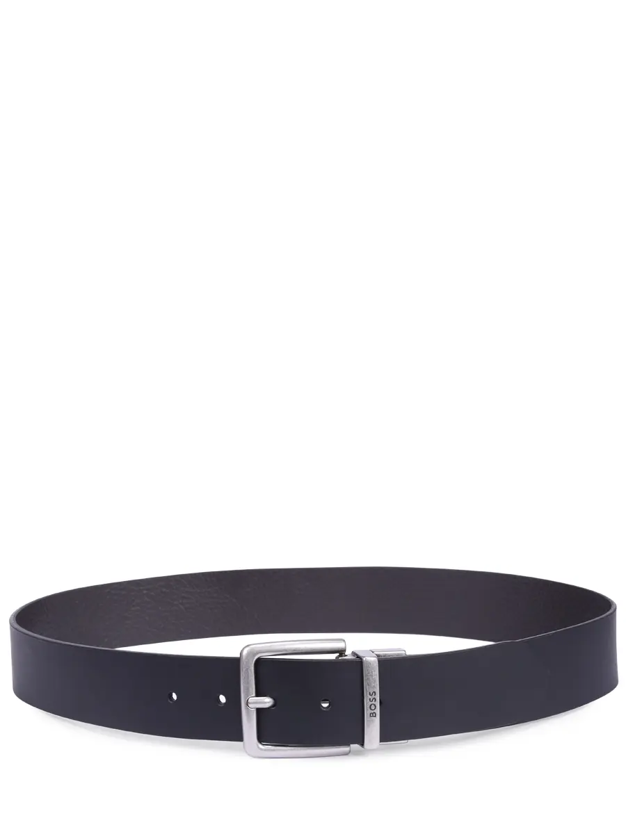 Ремень кожаный BOSS 50536891/002 Черный  Фото 2