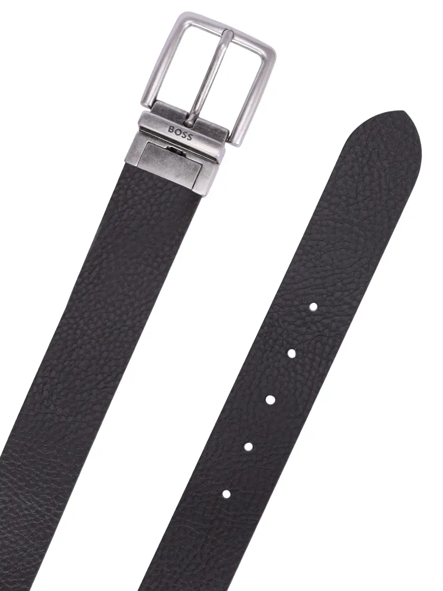 Ремень кожаный BOSS 50536891/002 Черный  Фото 5