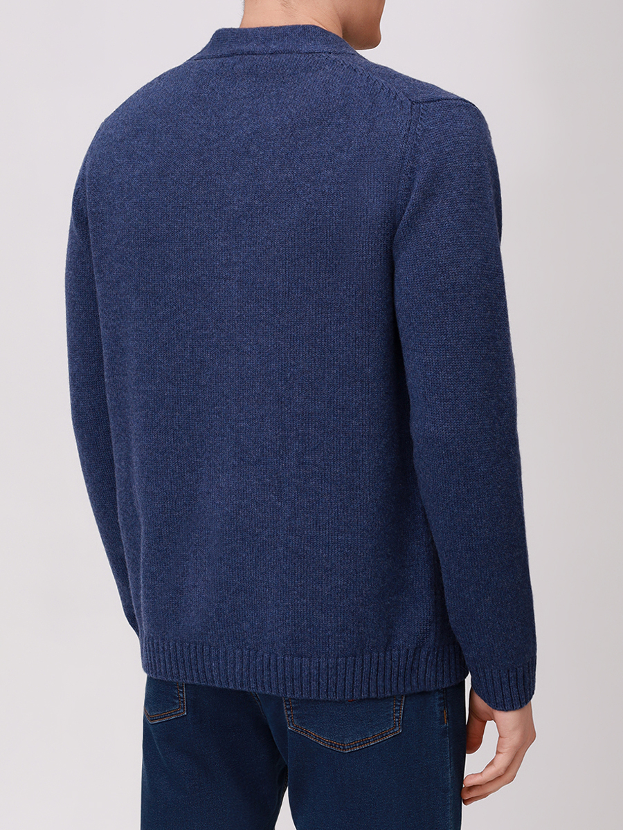 Кардиган шерстяной DANIELE FIESOLI 0191/21 DENIM Синий  Фото 3