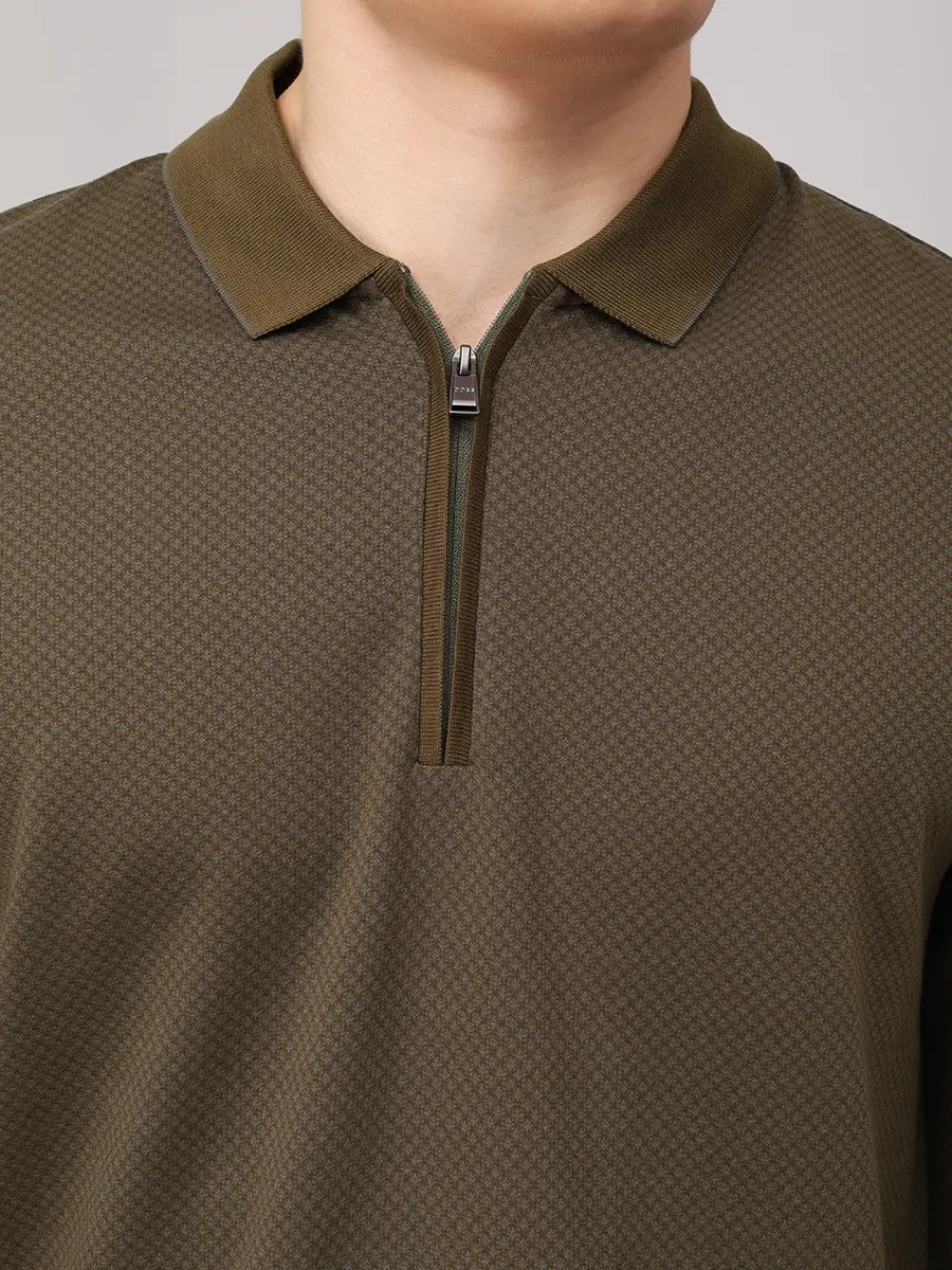 Поло хлопковое BOSS 50549583/342 Зеленый  Фото 5