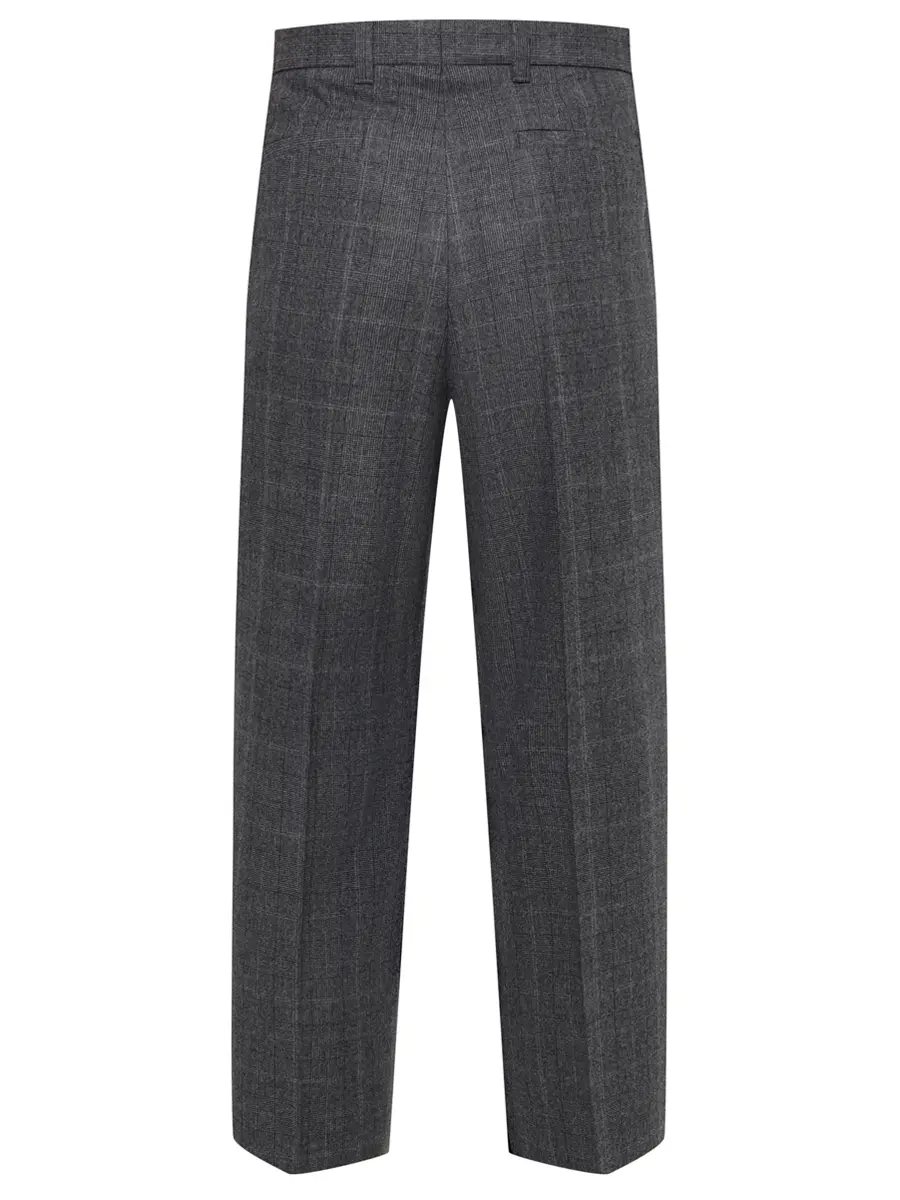 Брюки Relaxed Fit шерстяные BOSS 50557357/030 Серый  Фото 2