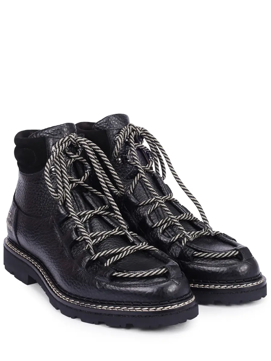 Ботинки кожаные DOUCAL`S DU3372BELVPF752NN00 Черный  Фото 2