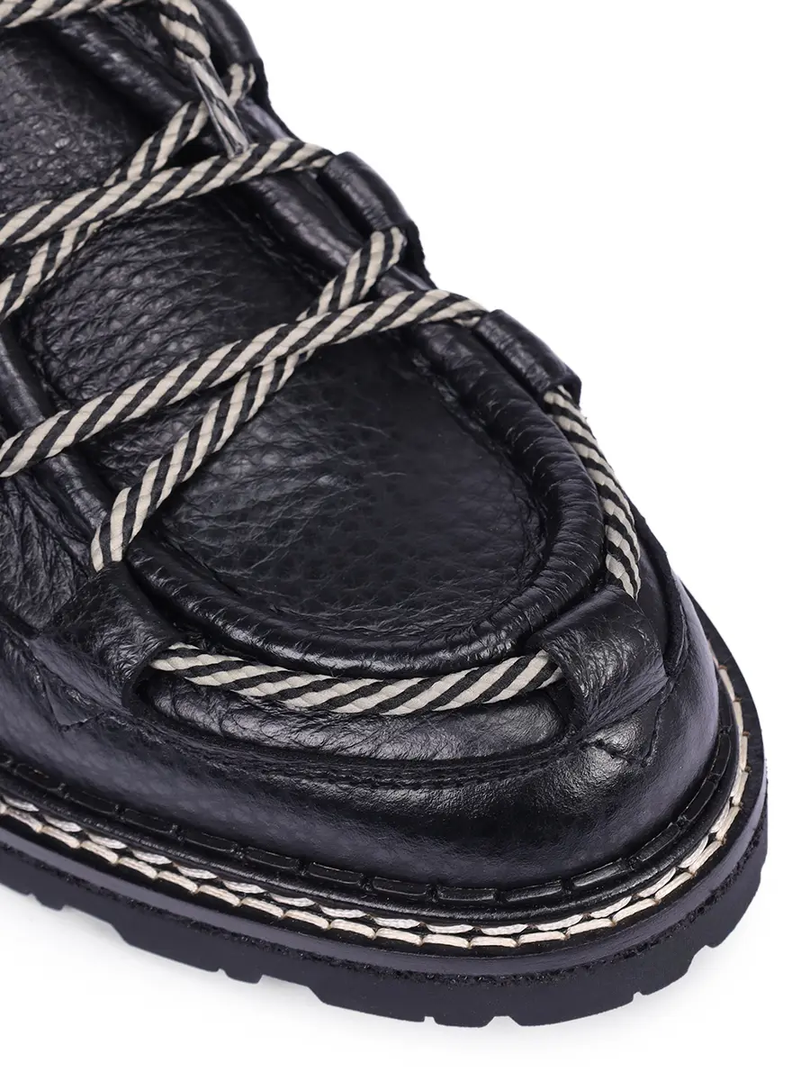 Ботинки кожаные DOUCAL`S DU3372BELVPF752NN00 Черный  Фото 5