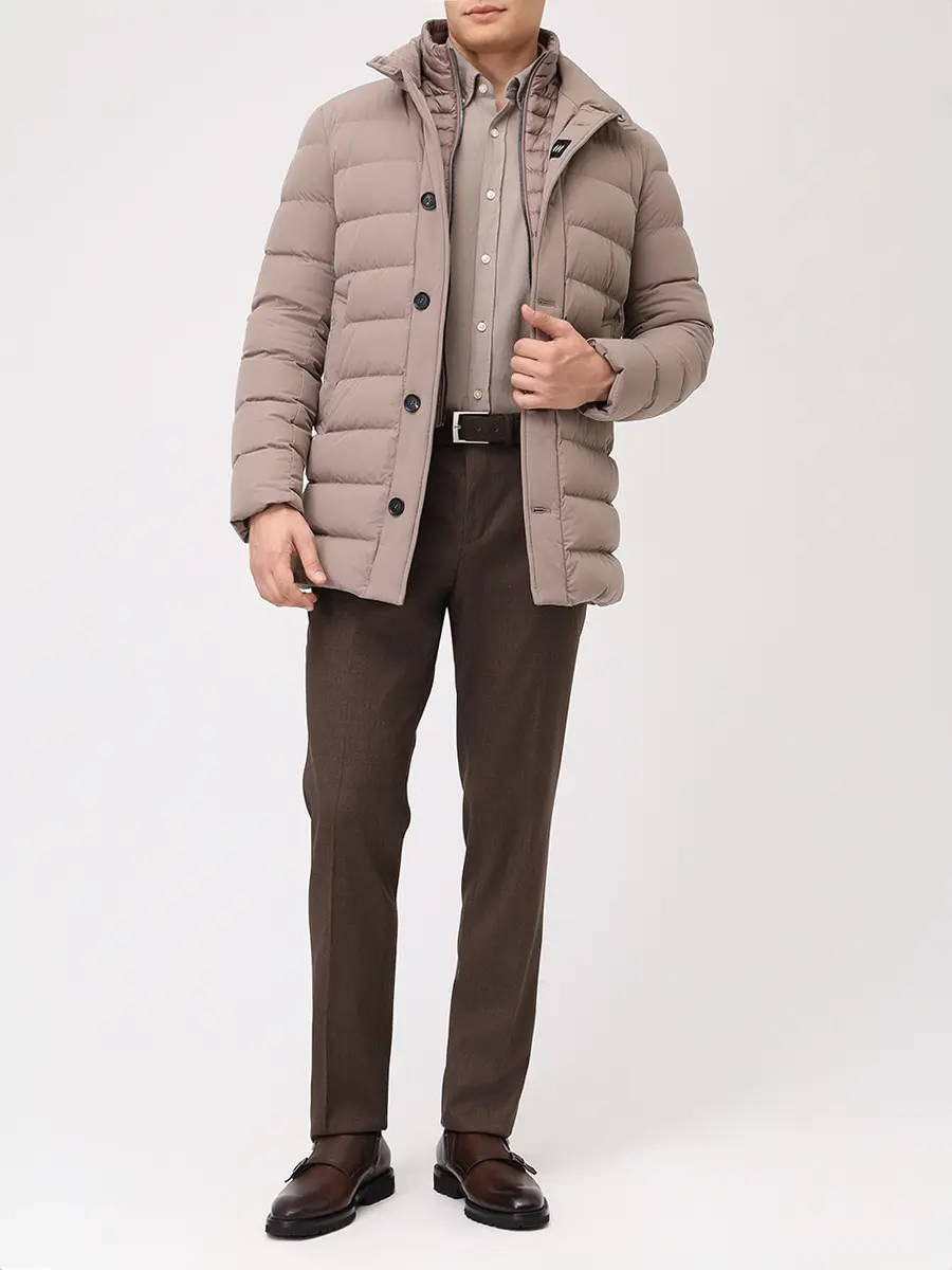 Брюки шерстяные BOSS 50551965/202 Коричневый  Фото 2