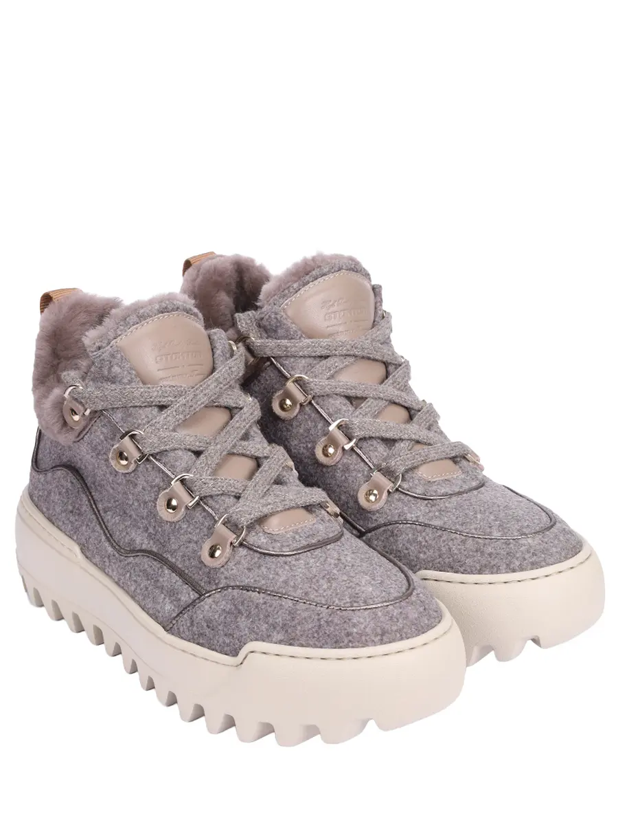 Ботинки текстильные на меху STOKTON S-631 Серый  Фото 2