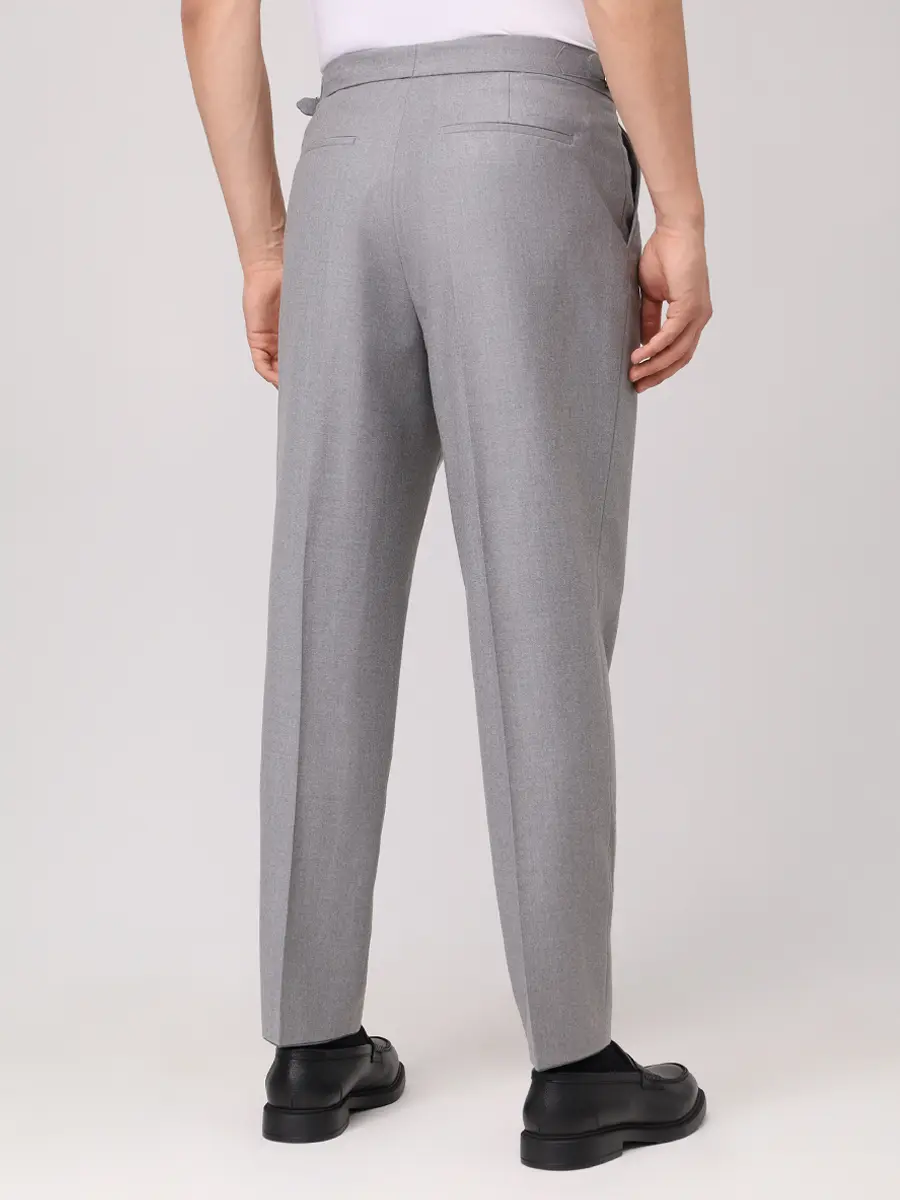 Брюки Relaxed Fit шерстяные BOSS 50551829/041 Серый  Фото 3