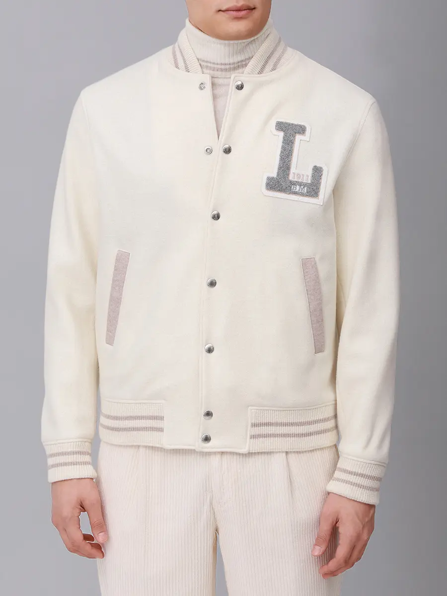 Бомбер шерстяной L.B.M. 1911 55700/1/9379 Белый  Фото 4