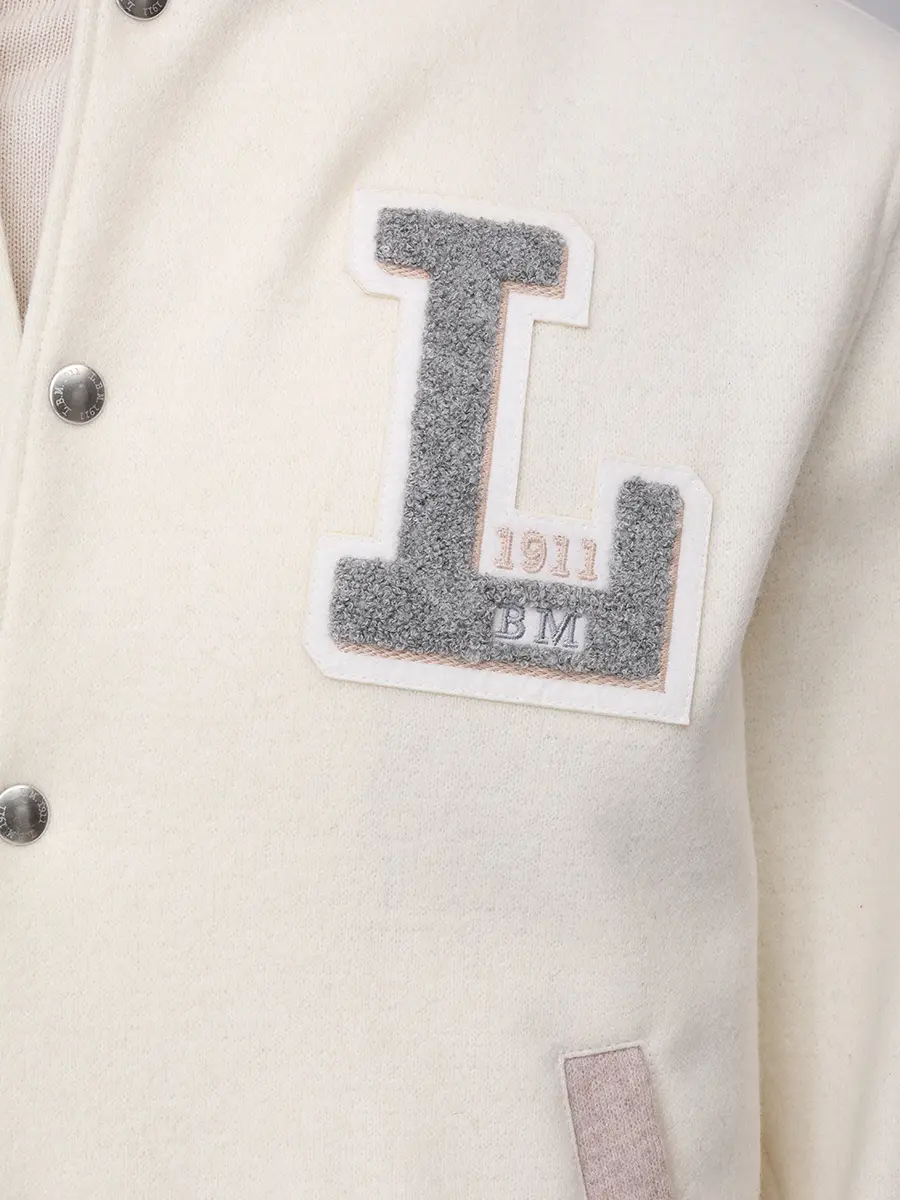 Бомбер шерстяной L.B.M. 1911 55700/1/9379 Белый  Фото 5