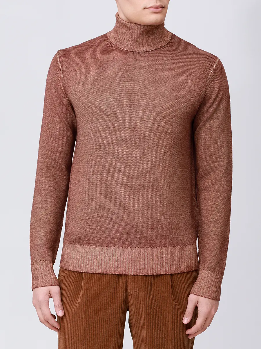 Свитер шерстяной L.B.M. 1911 59502/2/6351 Коричневый  Фото 4