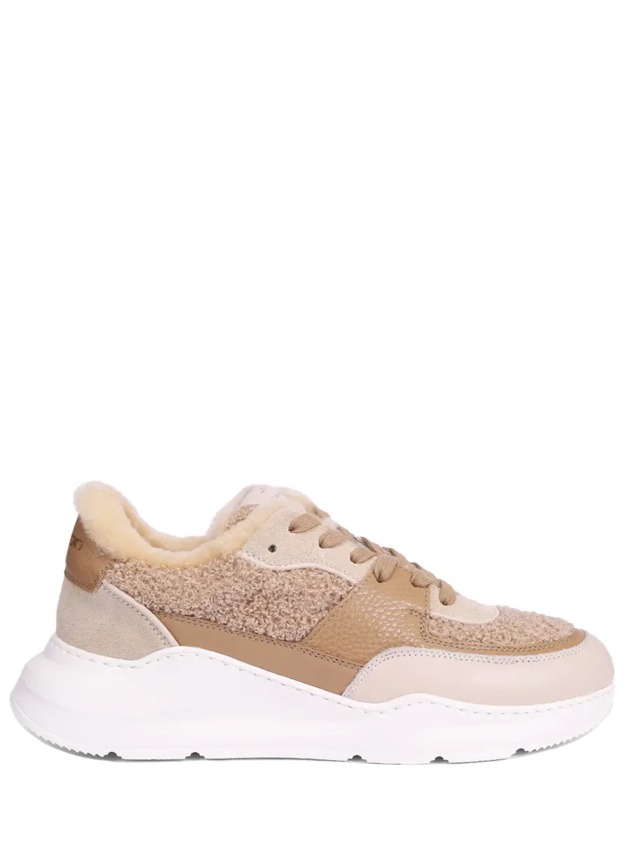 

Кроссовки комбинированные на меху, Коричневый, 45-D