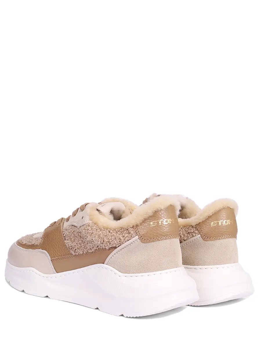 Кроссовки комбинированные на меху STOKTON 45-D Коричневый  Фото 4