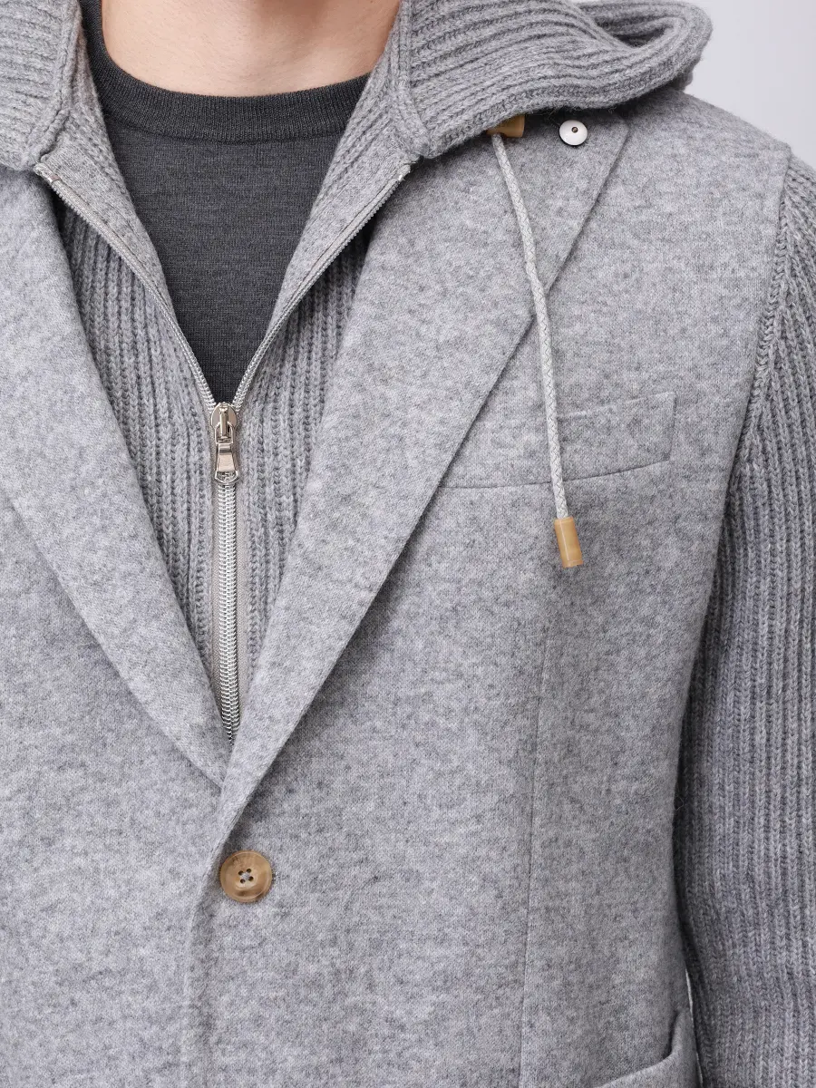 Пиджак комбинированный L.B.M. 1911 55701/2/2826 Серый  Фото 5