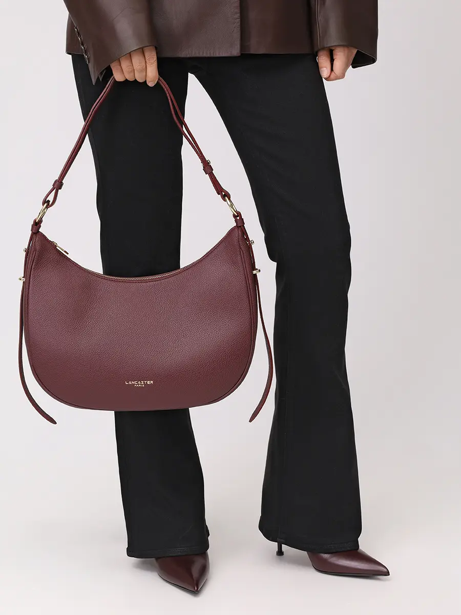 Сумка кожаная LANCASTER 480-072-BORDEAUX Бордовый  Фото 2