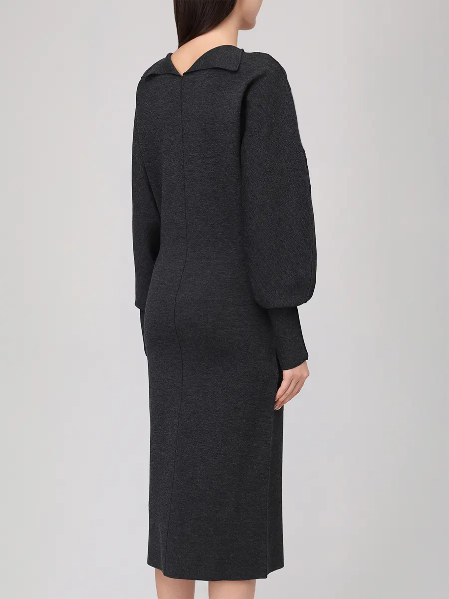 Платье шерстяное ALBERTA FERRETTI A048666060516 Серый  Фото 3