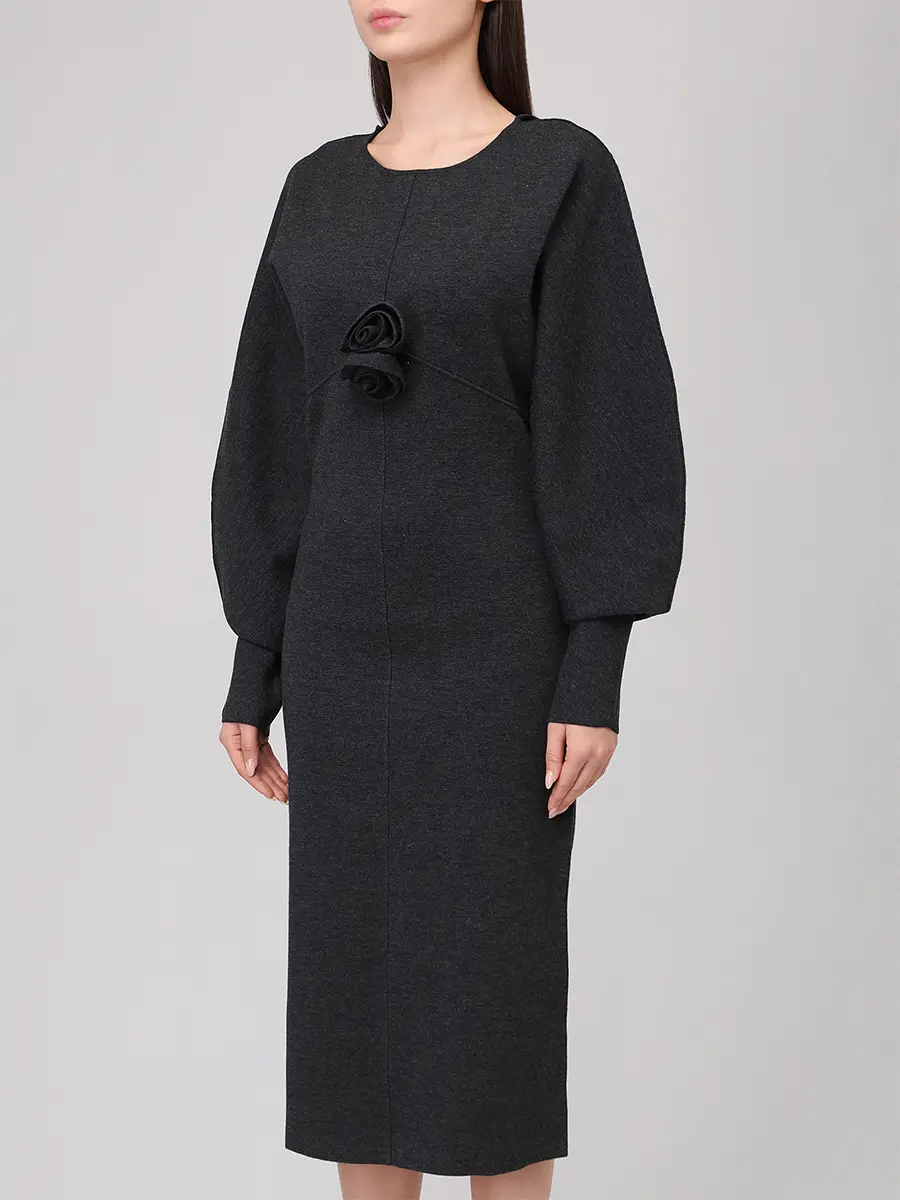 Платье шерстяное ALBERTA FERRETTI A048666060516 Серый  Фото 4