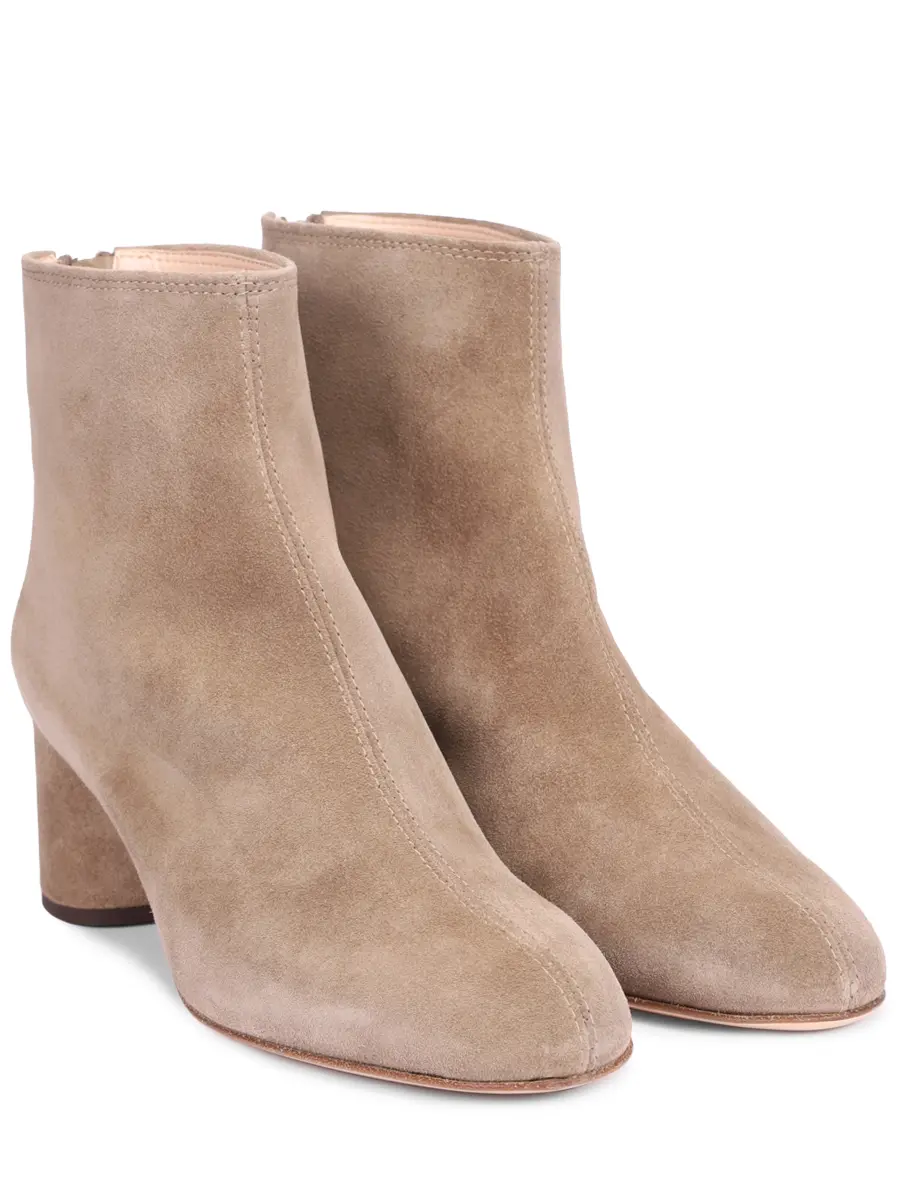 Ботильоны замшевые Olga AGL D140602PKFERGU Бежевый  Фото 2