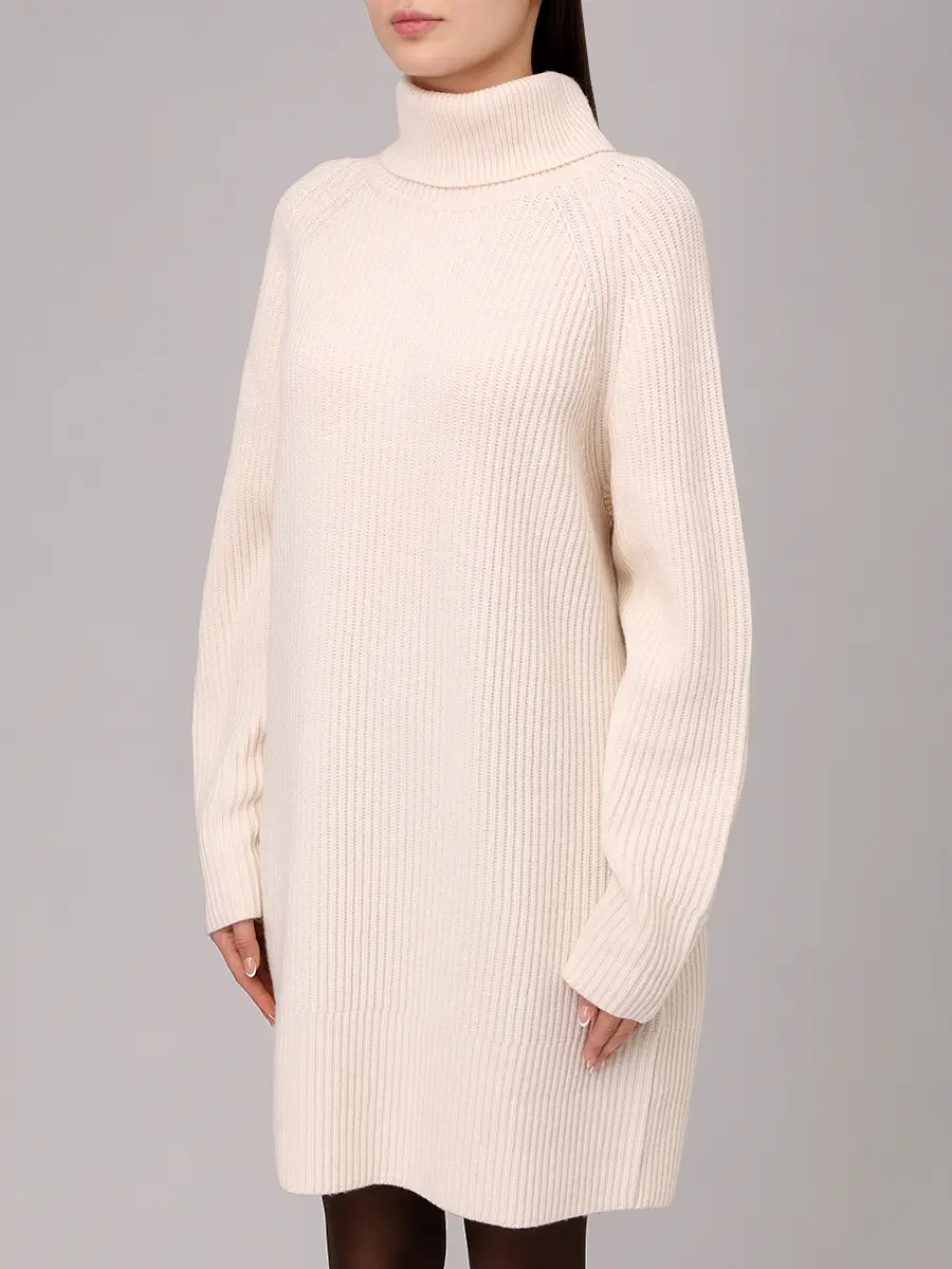 Платье шерстяное BOSS 50548795/118 Кремовый  Фото 4