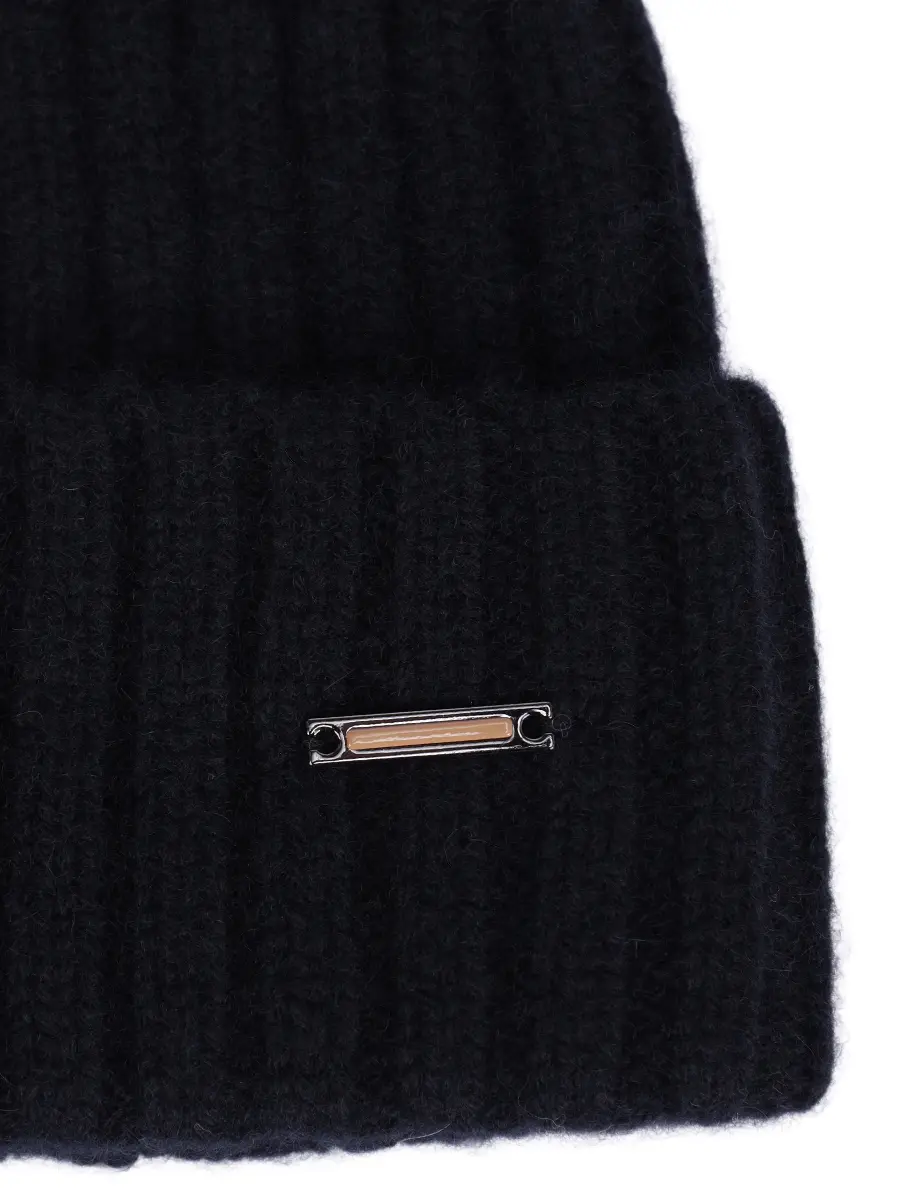 Шапка кашемировая BOSS 50551001/001 Черный  Фото 3