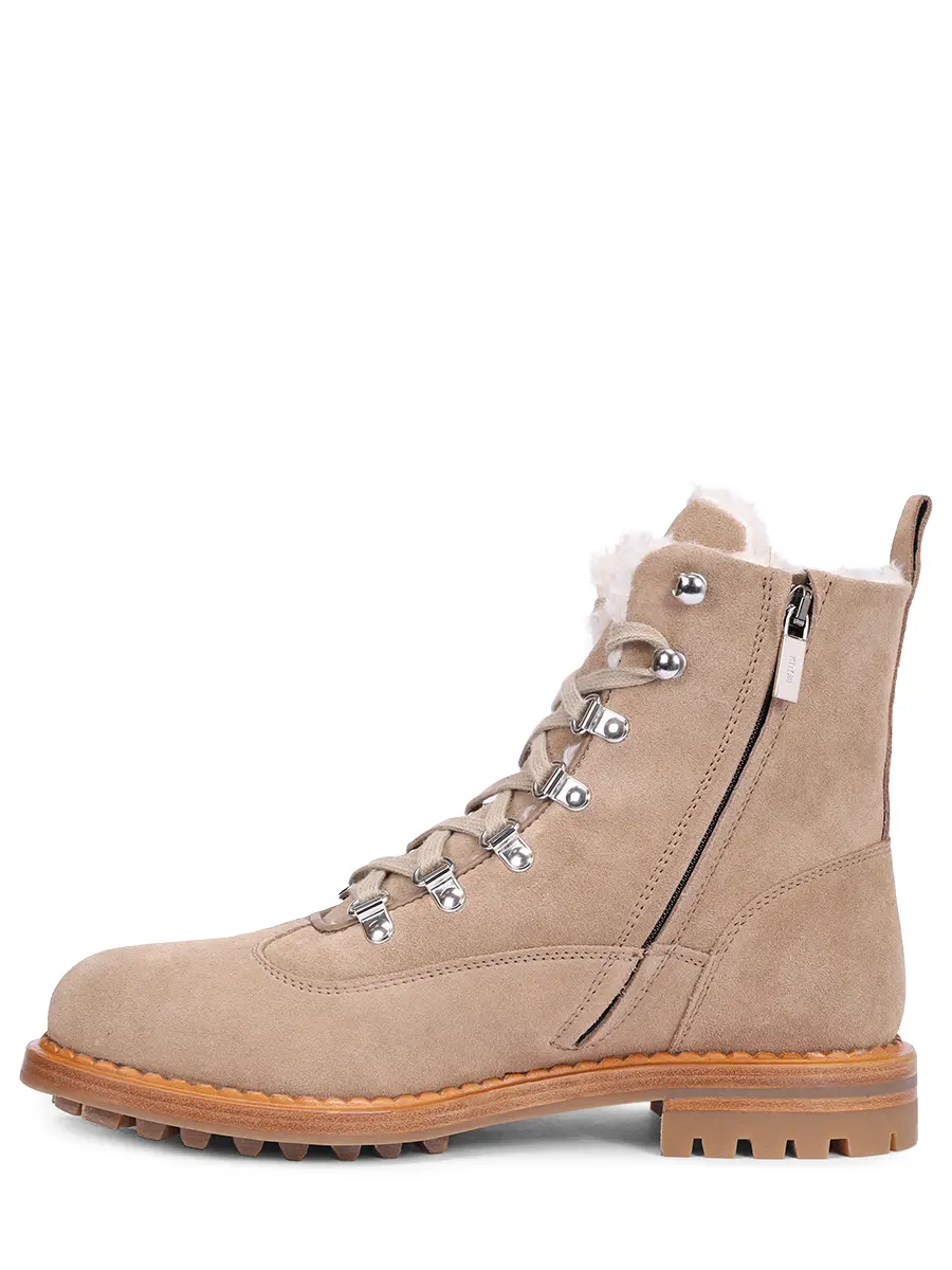 Ботинки замшевые на меху KITON D58812N0113609002 Бежевый  Фото 3