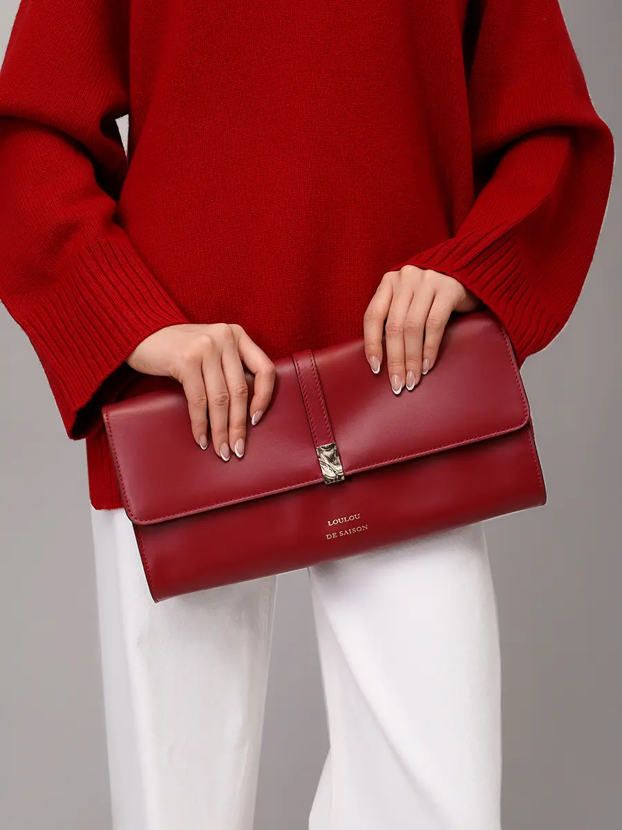 Клатч кожаный Elmer LOULOU DE SAISON ELMER Красный  Фото 2