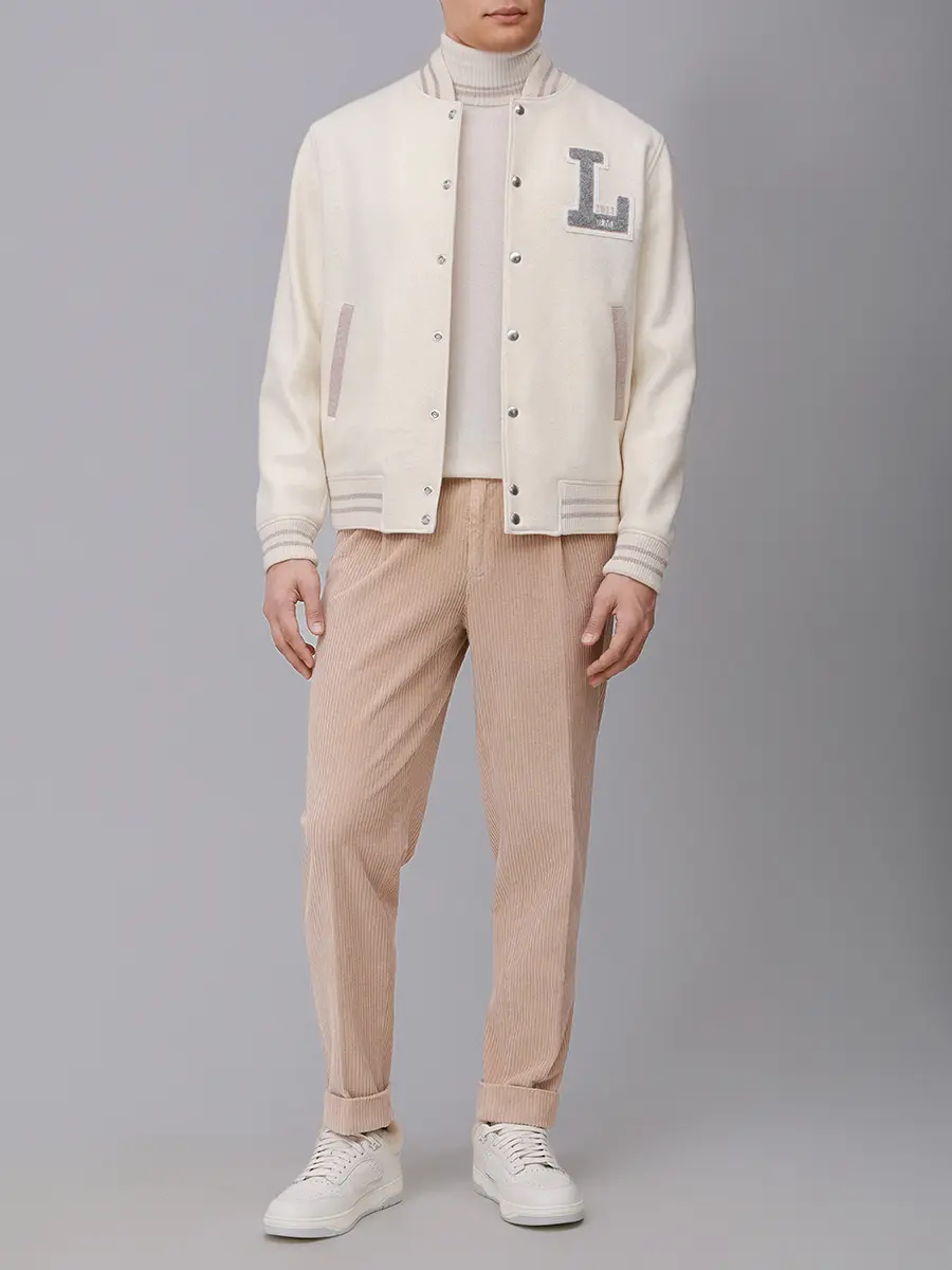 Брюки вельветовые L.B.M. 1911 55512/3/8491 Бежевый  Фото 2