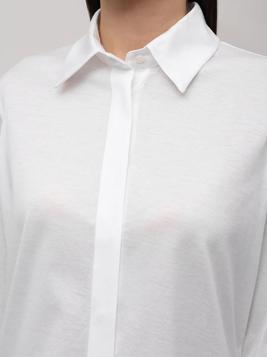 Рубашка хлопковая CIRCOLO 1901 FD3707 000 Белый  Фото 5